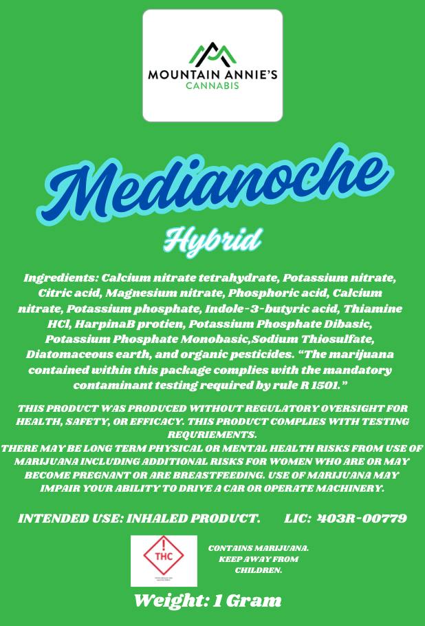 Medianoche (H) By Mountain Annie's 1g Joint