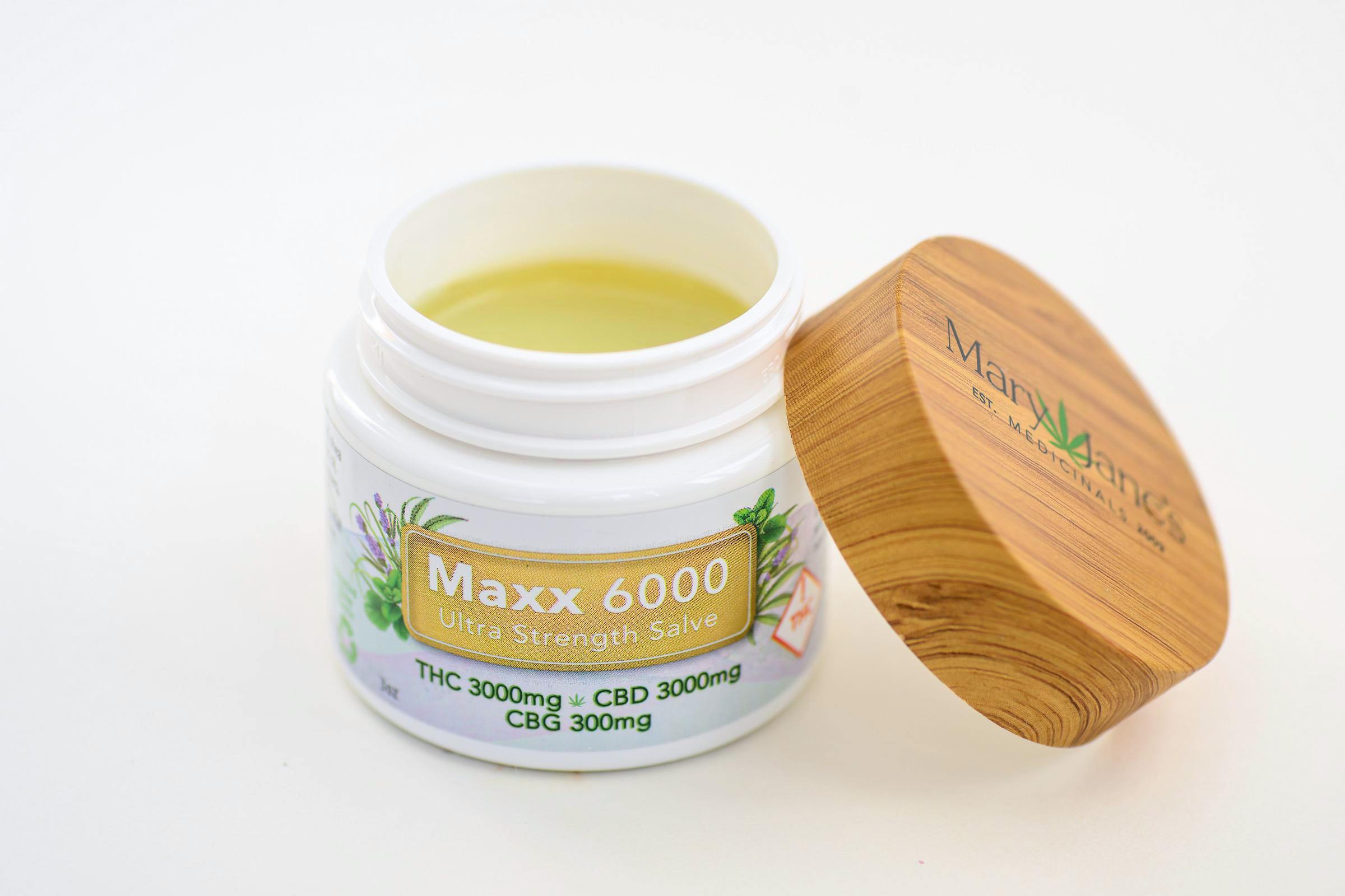Mary Jane's MAXX 6000 Salve 3oz 3000/3000/300 THC:CBD:CBG