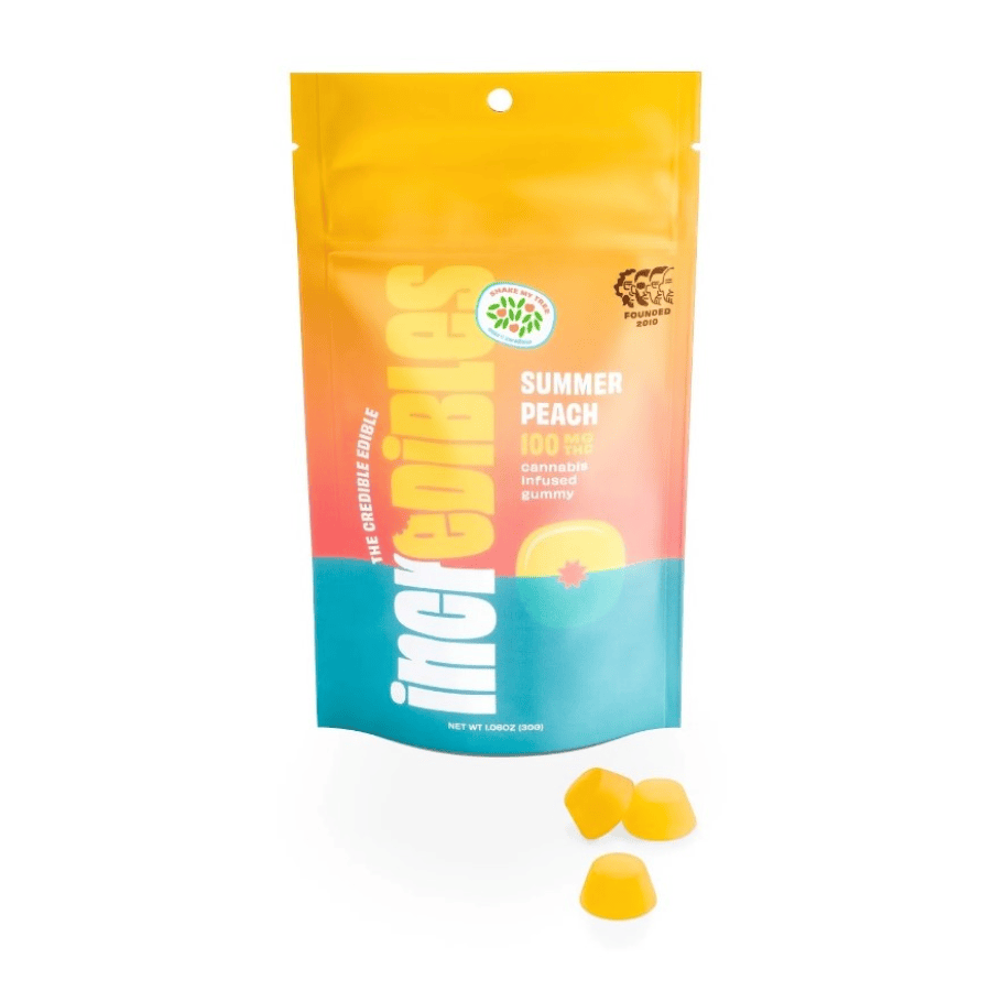 Incredibles Summer Peach Gummies 10pcs 100mg THC