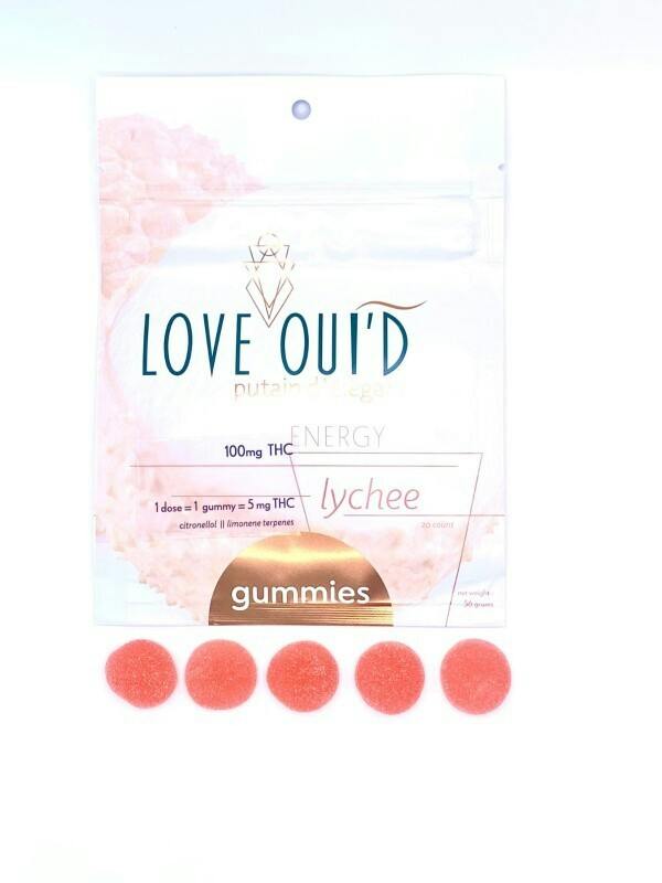 ENERGY LYCHEE GUMMIES - 100MG 20CT
