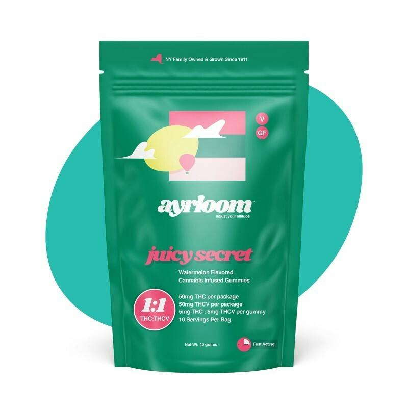 JUICY SECRET WATERMELON GUMMIES - 1:1 THC:THCV 10CT 50MG
