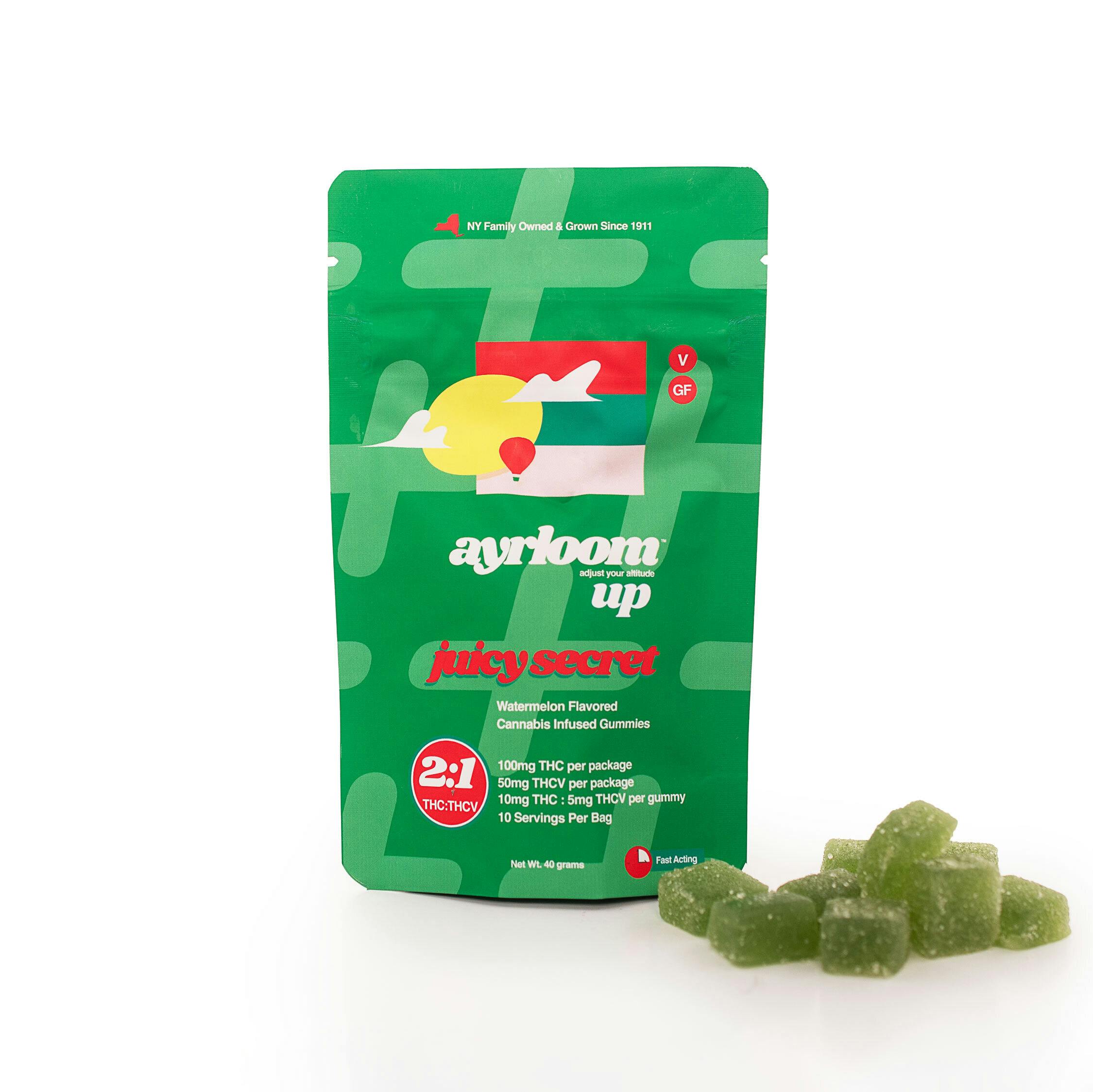 JUICY SECRET 2:1 THC:THCV GUMMY 10CT 100MG