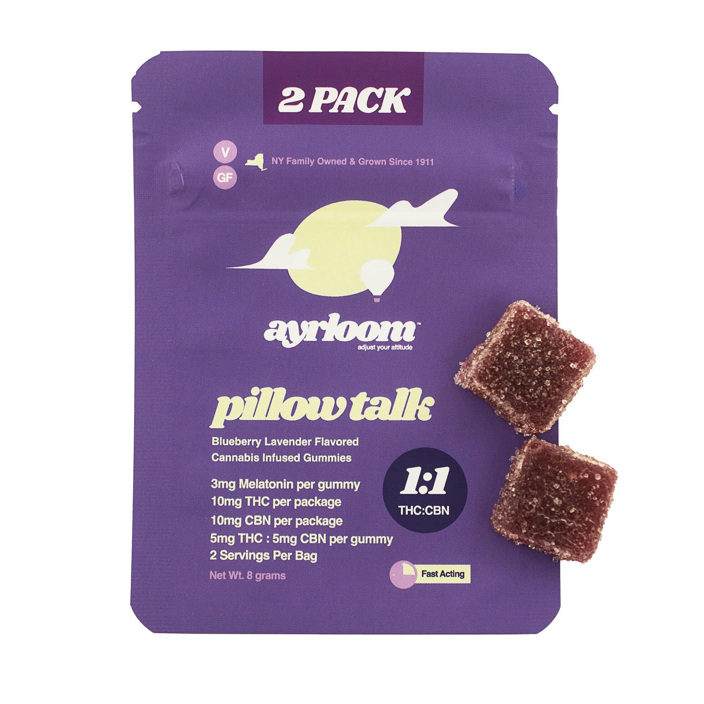 PILLOW TALK GUMMIES 2 PK (5MG THC : 5MG CBD)
