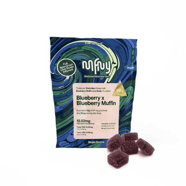 BLUEBERRY X BLUEBERRY MUFFIN LIVE ROSIN GUMMIES - 100MG 10CT