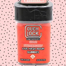 100mg Hash Rosin Gummies | CLC | Sour Strawberry
