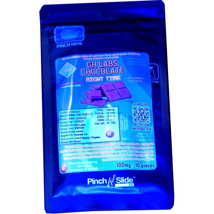 100mg Chocolate Bar | GH | Sugar Free Sleep Dark