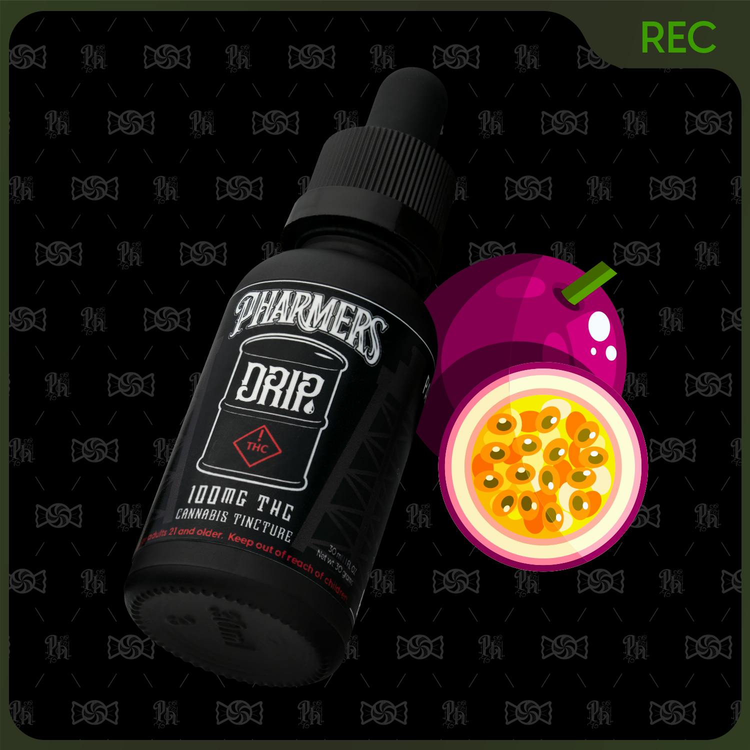 100mg Tincture | Pharmers Drip | Passion Fruit