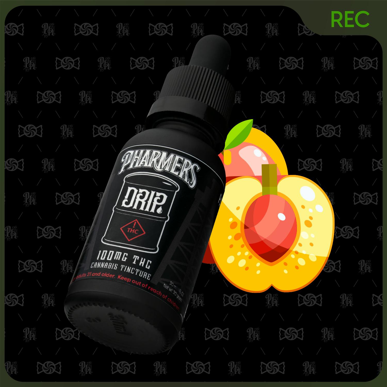 100mg Tincture | Pharmers Drip | Peach