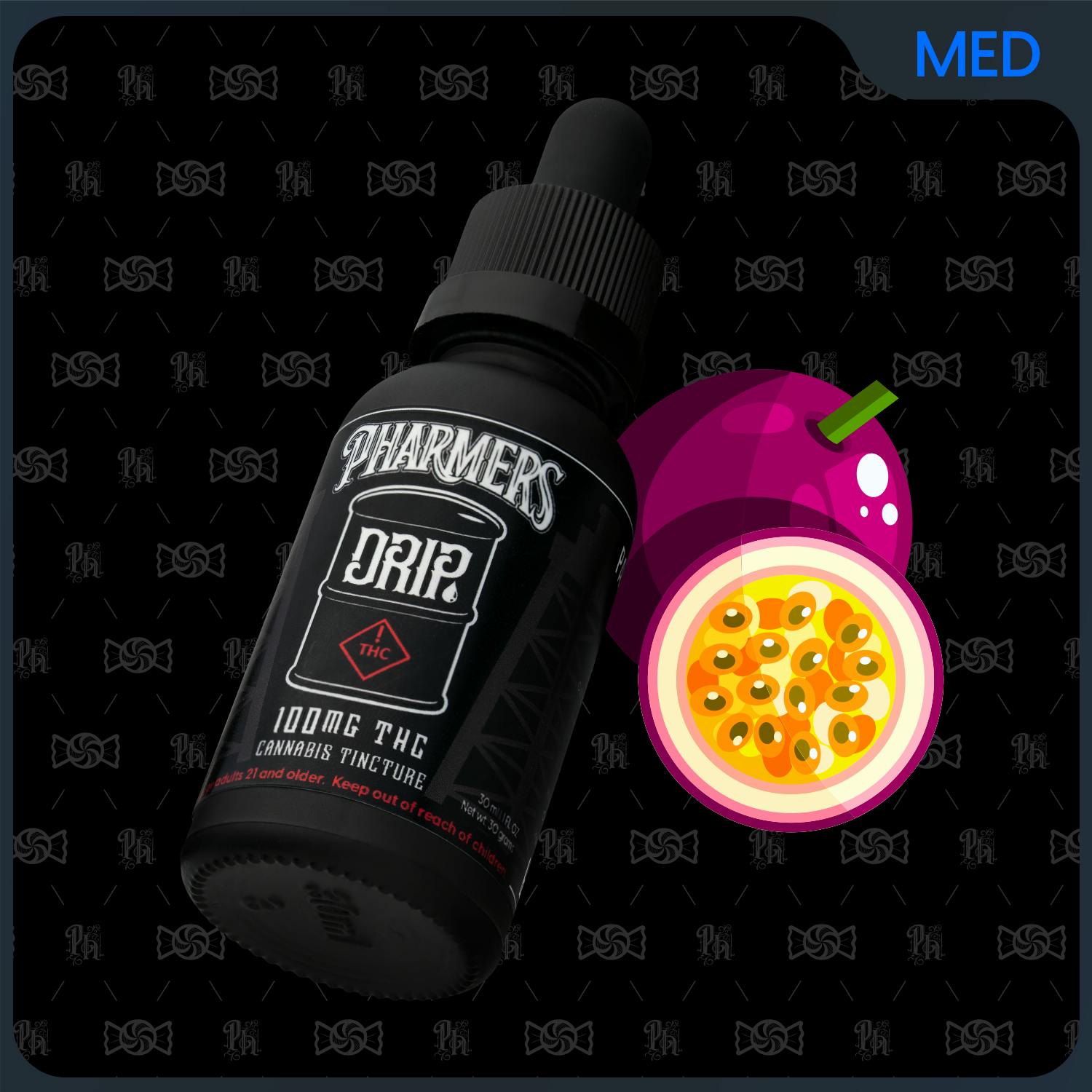 1000mg Tincture | Pharmers Drip | Passion Fruit
