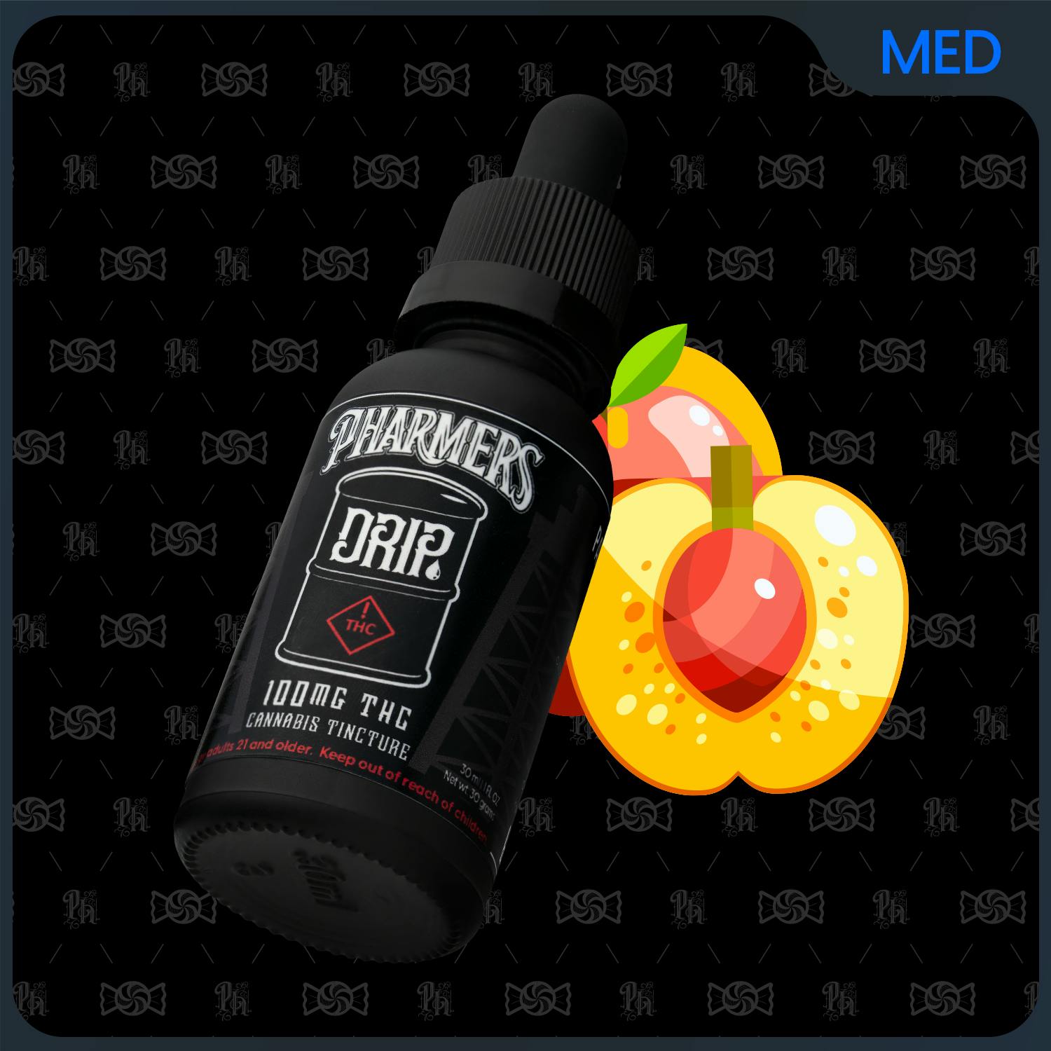 1000mg Tincture | Pharmers Drip | Peach