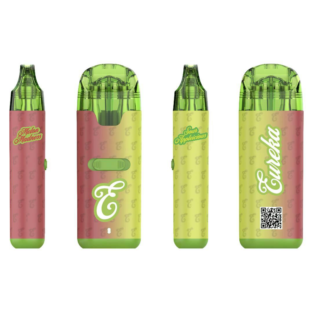 Eureka Vapor Slid3 3000mg AIO Fusion Melon Madness/Sour Appleicious