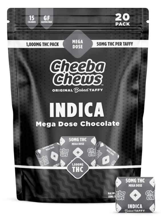Cheeba Chews Wax Wrap - Chocolate Indica Taffy | 1000mg THC
