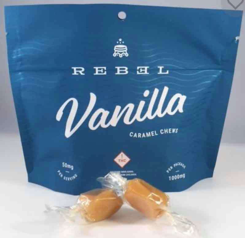 Rebel 1000mg Vanilla Caramel Chews
