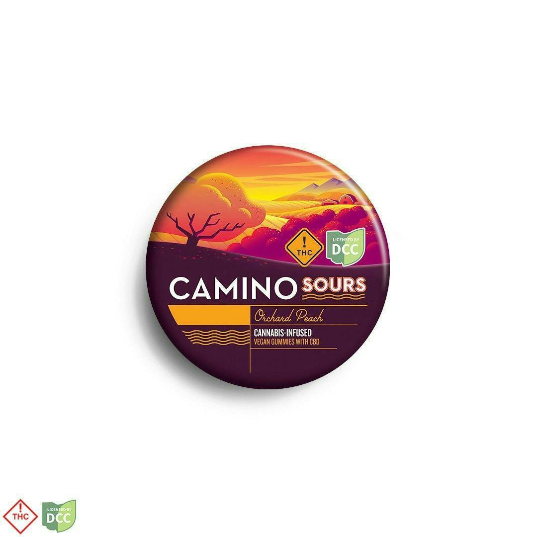 Orchard Peach Camino Sours 1:1 CBD:THC - 10pk Gummies