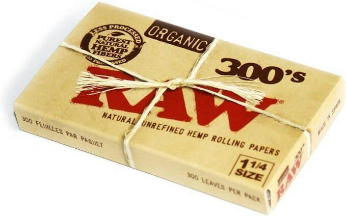 RAW Organic 1 1/4 300s .. 300 Leaves per pack
