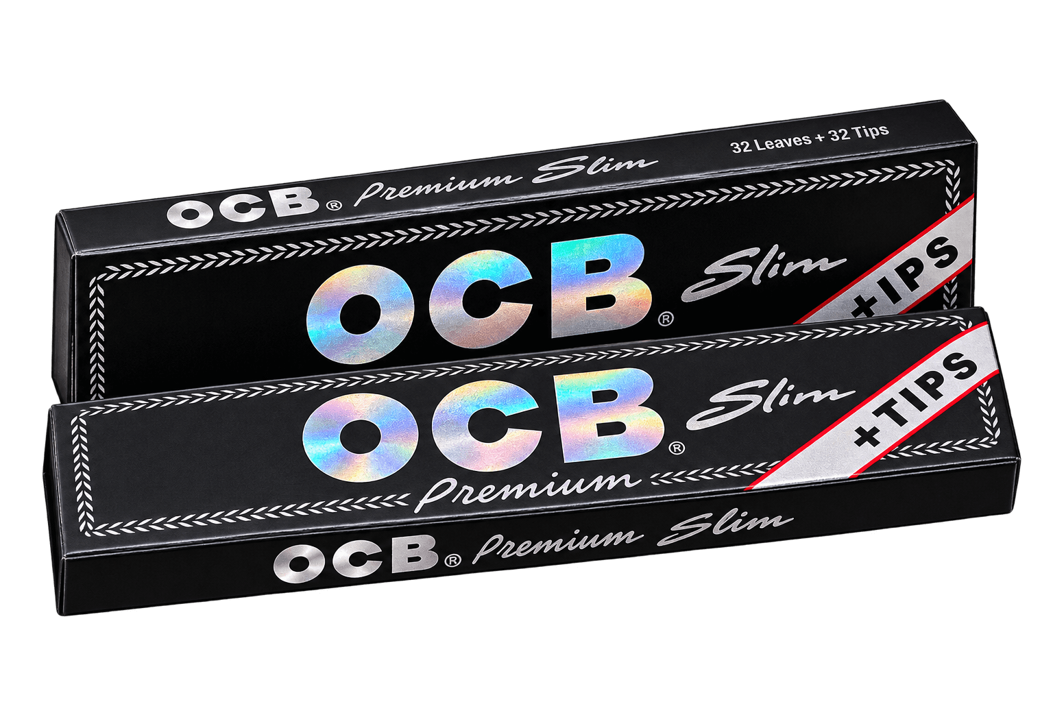 OCB Premium Black Rolling Papers Slim + Filters (44mm x 109mm)