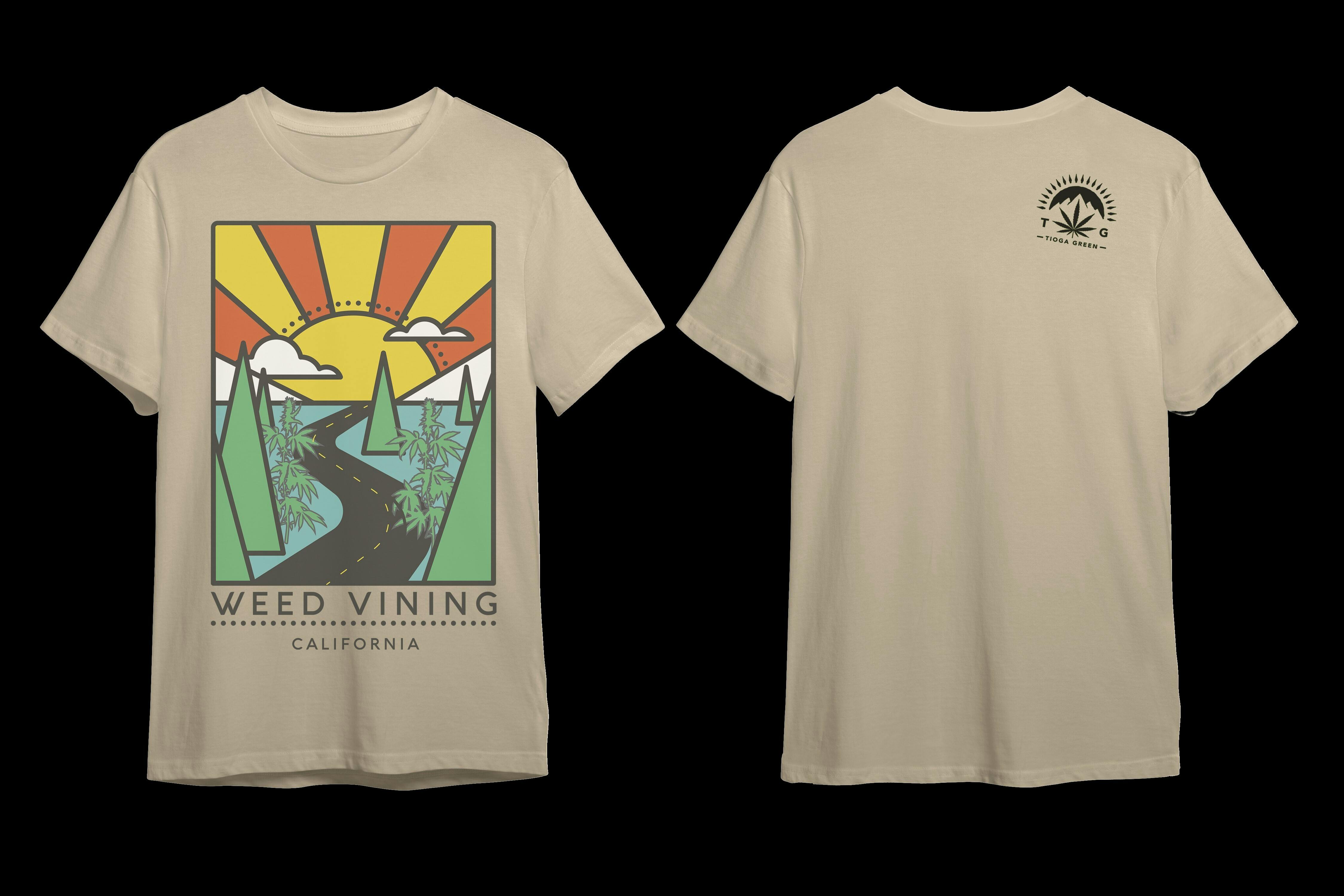 Sand Short Sleeve Weed Vining Logo Large