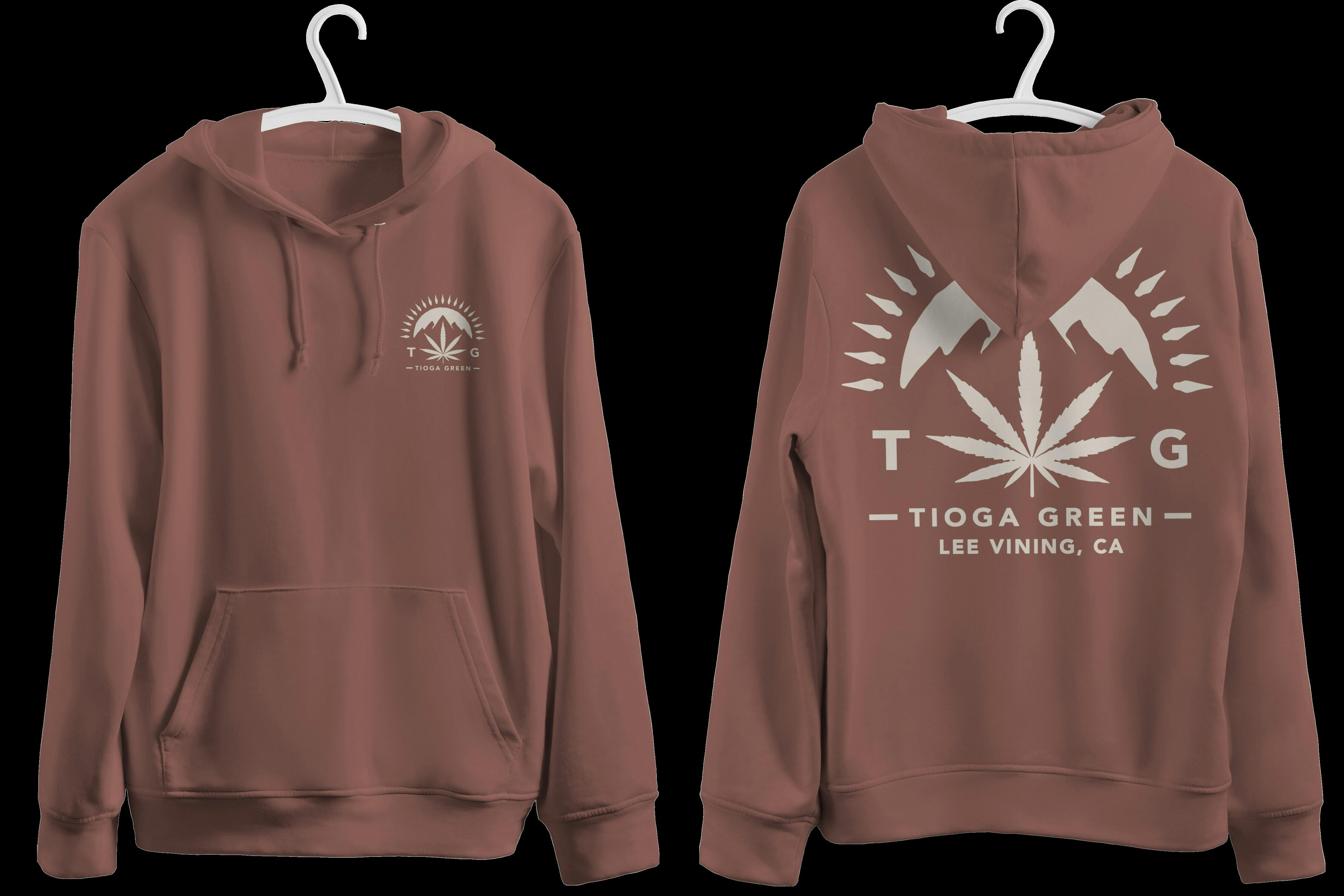 Mauve Hoodie Leaf Logo Large
