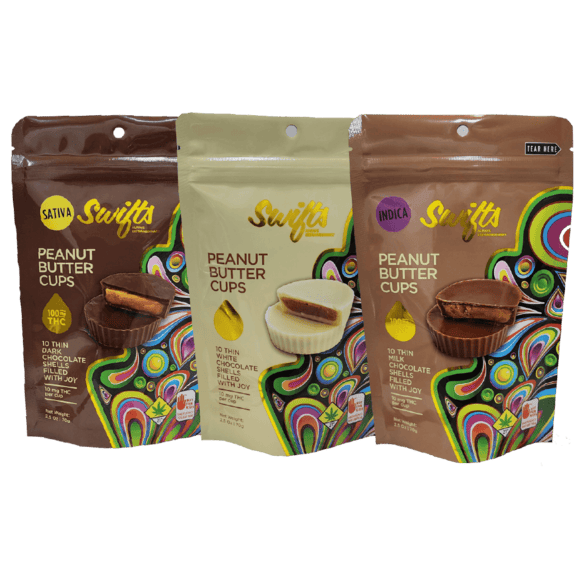 ED 10pk Rosin Indica Dark Chocolate Peanut Cups Swifts