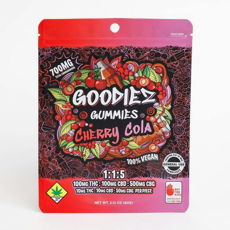 ED 10pk 1:1:5 Cherry Cola Gummies Goodiez
