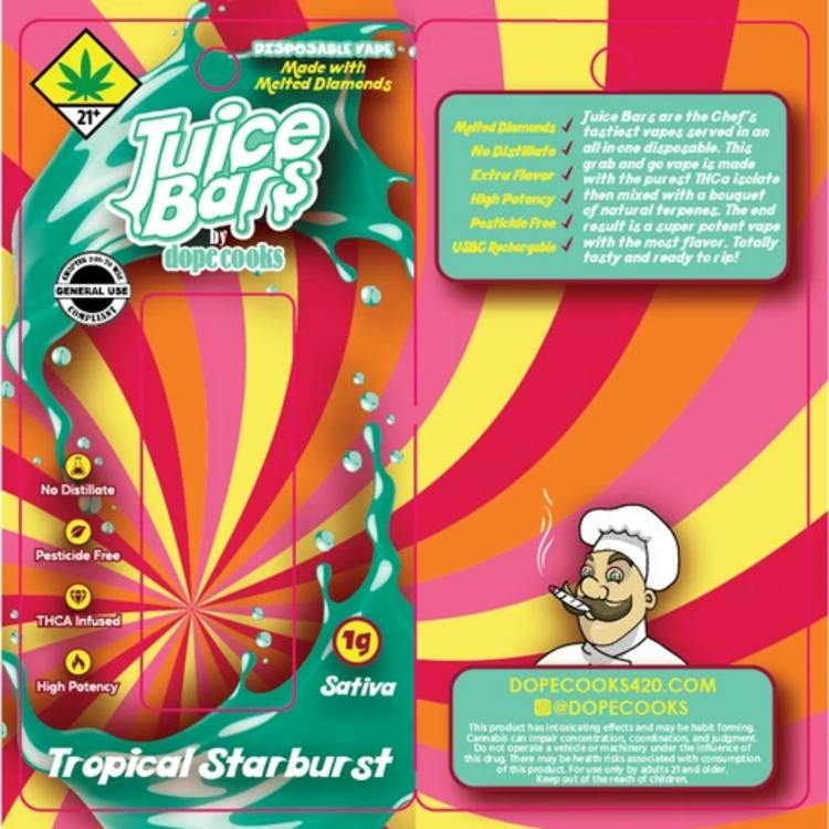 DS Tropical Starburst 1g Juice Bars