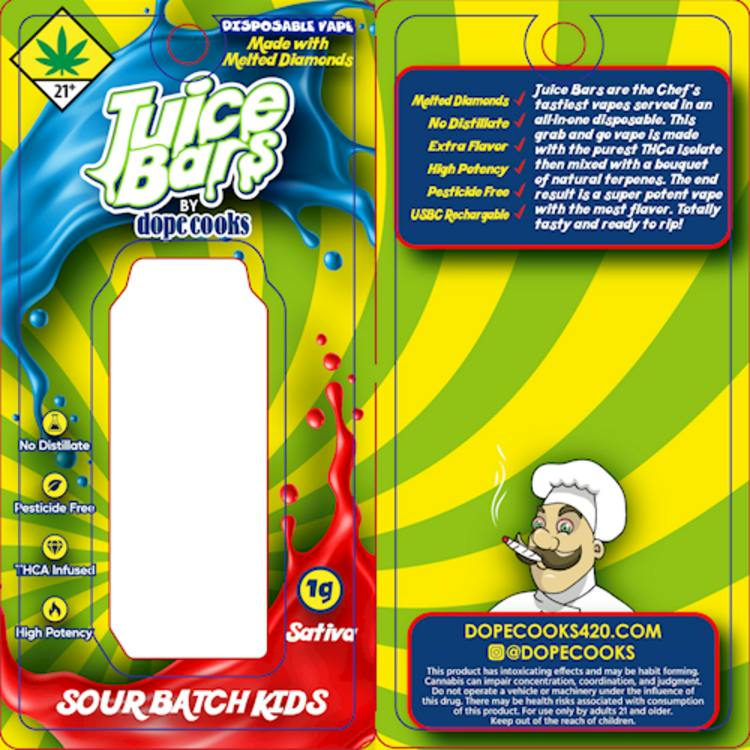 DS 2pk Sour Batch Kids 2g Juice Bars