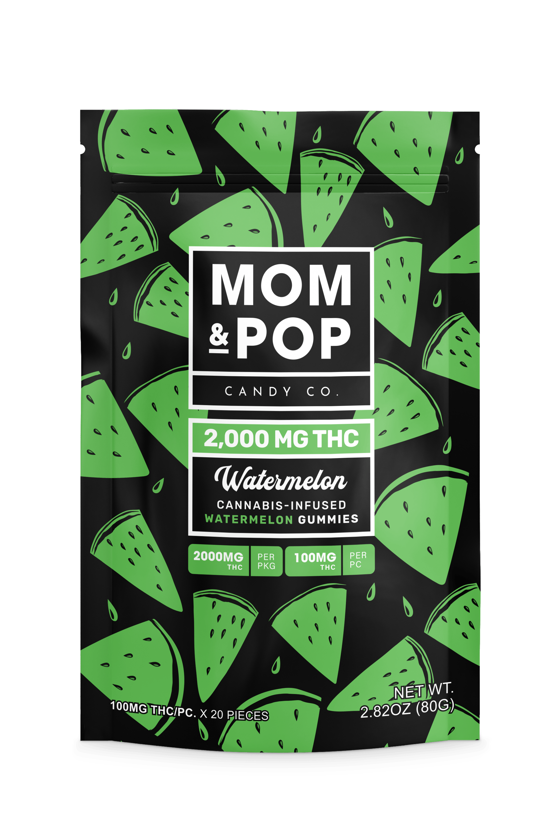 MOM & POP WATERMELON GUMMIES 2000MG (20 X 100MG)