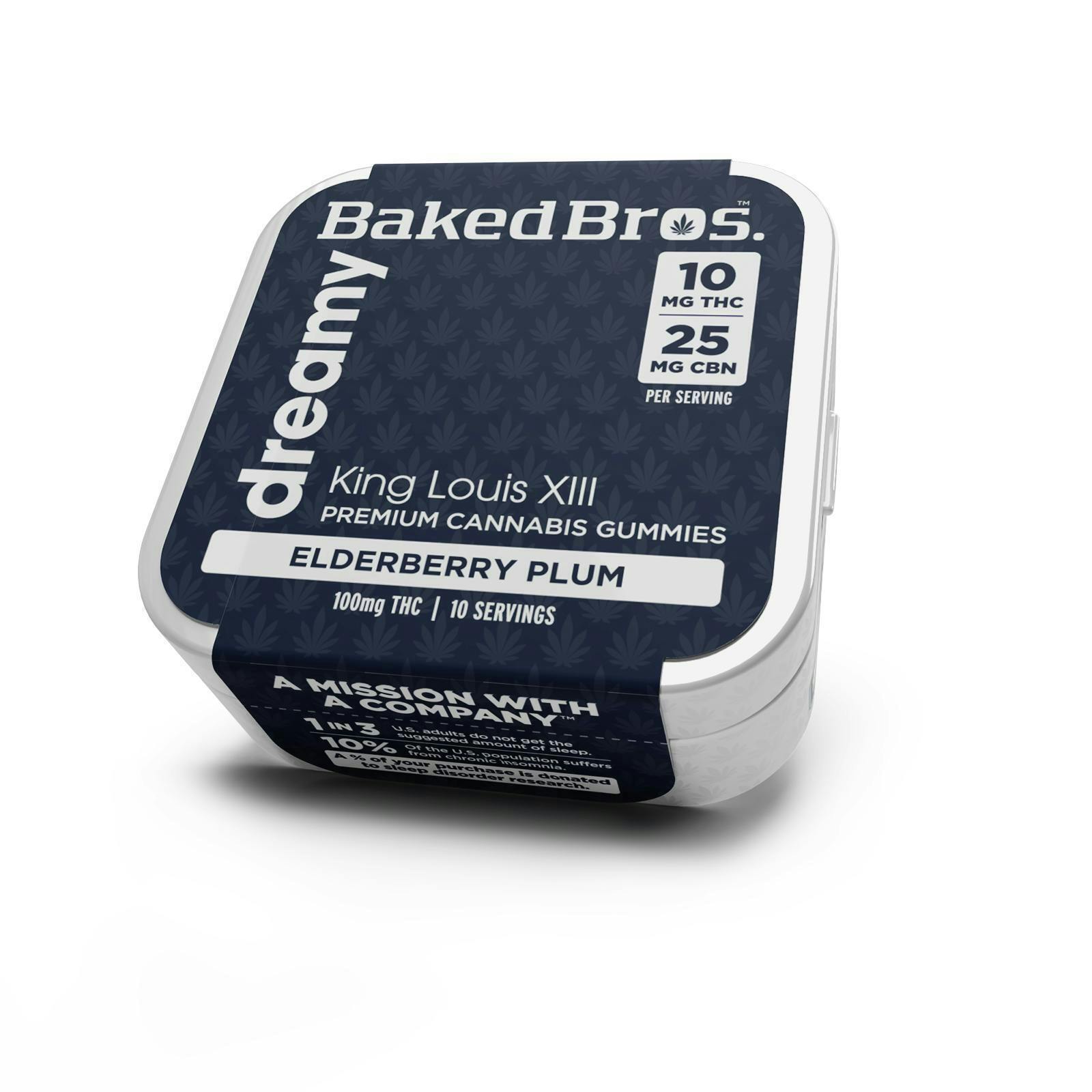 BAKED BROS DREAMY ELDERBERRY PLUM GUMMIES (100MG THC/250MG CBN)