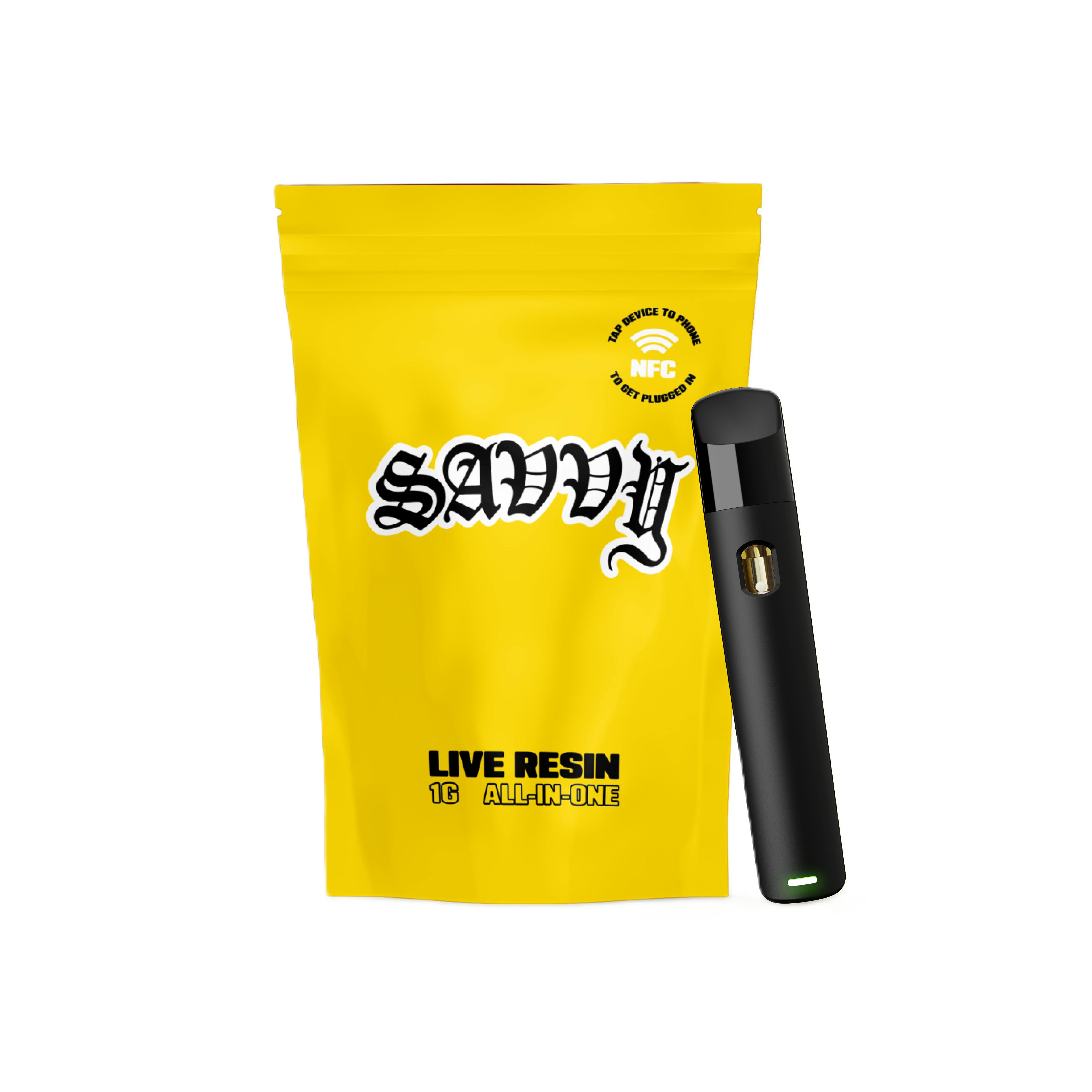 SAVVY FREE MAC LIVE RESIN DISPOSABLE 1G