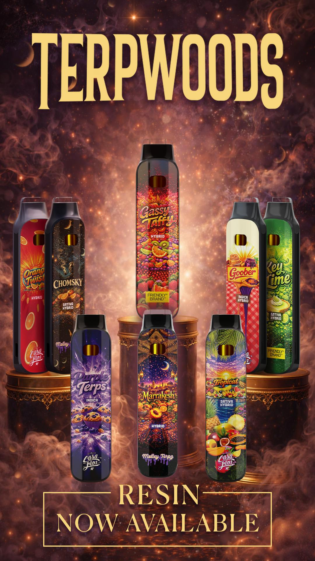 Terpwoods x Casa Flor - 1g Live Resin AIO - Orange Twist