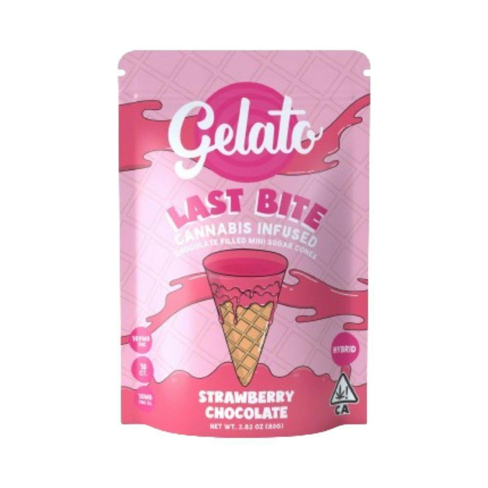 Gelato Last Bite: Strawberry Chocolat Cones