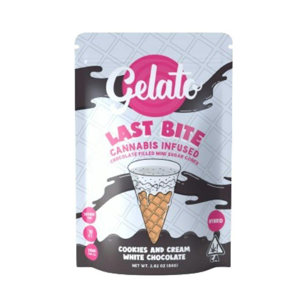 Gelato Last Bite: Cookies And Cream Cones