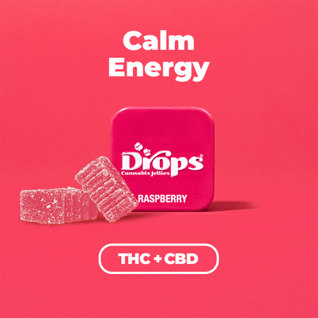 Drops: Drops Raspberry 1:2 THC:CBD (S/H) Gummies 2pk 150mg