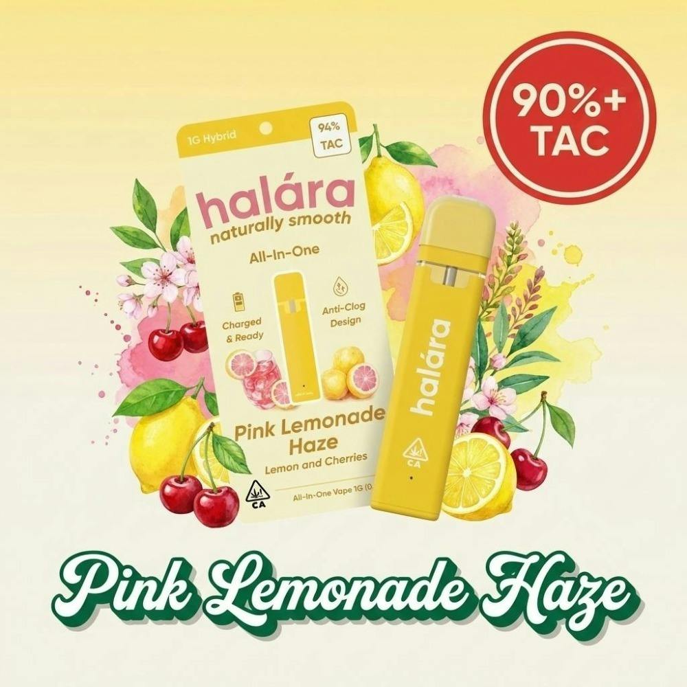 Halara Pink Lemonade Haze (H) High THC AIO 1g