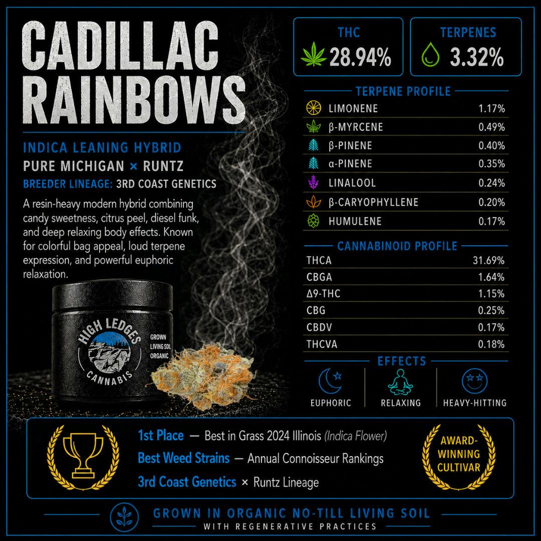 High Ledges Cannabis | Cadillac Rainbows Flower