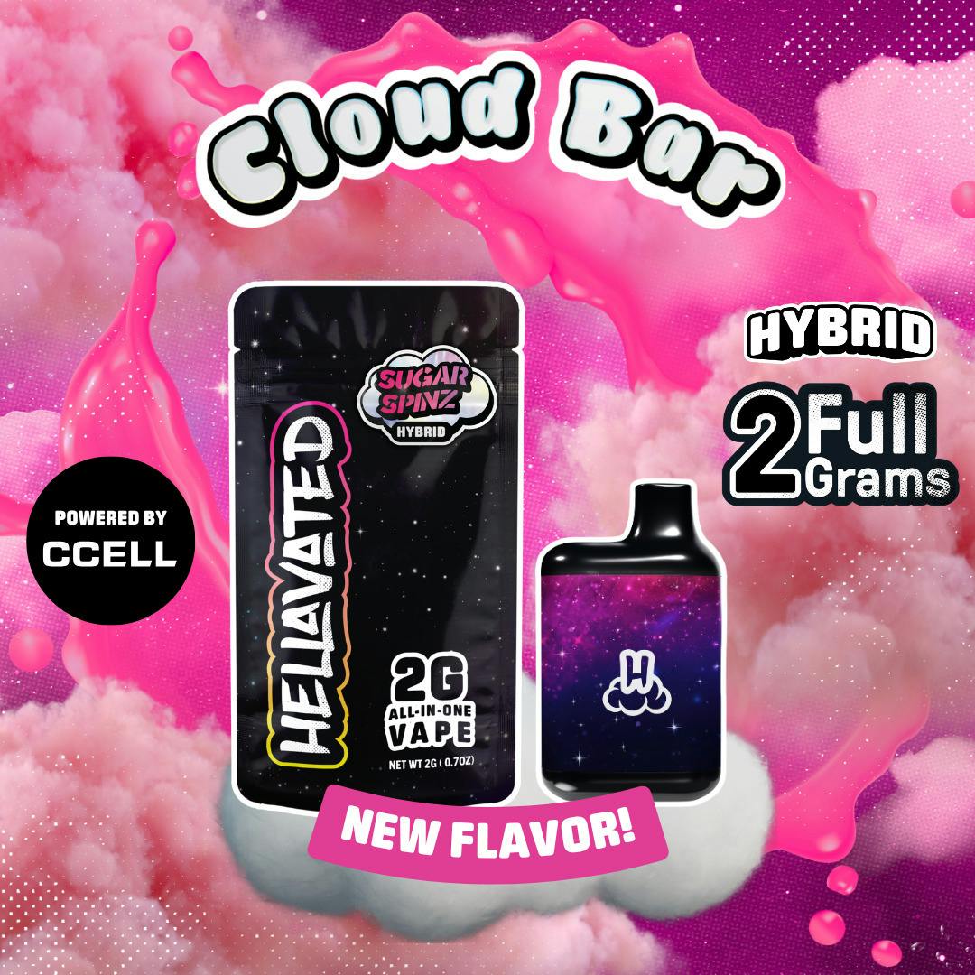 Hellavated | Sugar Spinz Cloud Bar Disposable