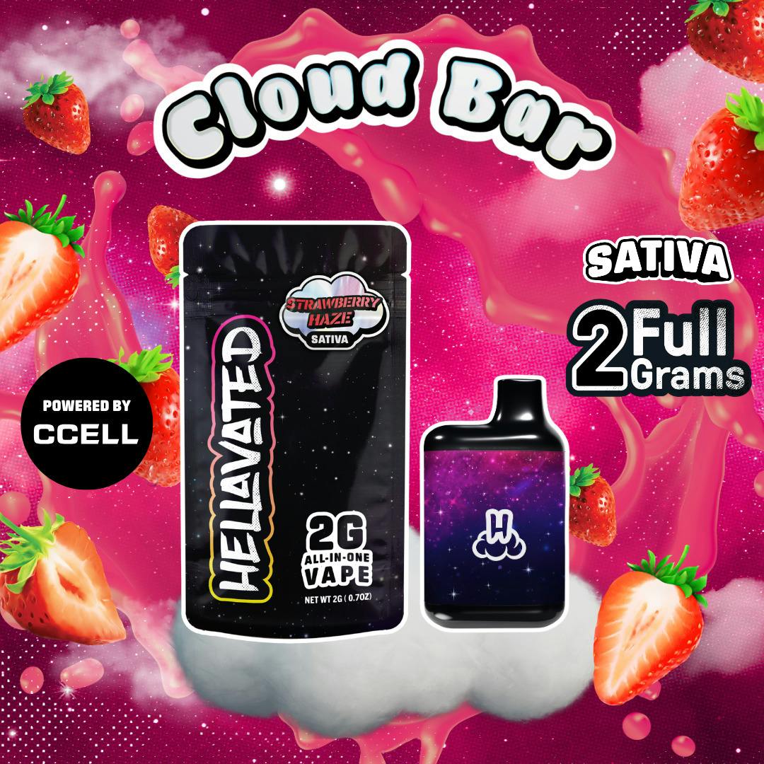 Hellavated | Strawberry Haze Cloud Bar Disposable