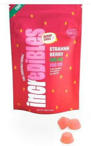 MED - Incredibles Gummies - Strahhhberry 1:1 (2000mg THC/2000mg CBD)