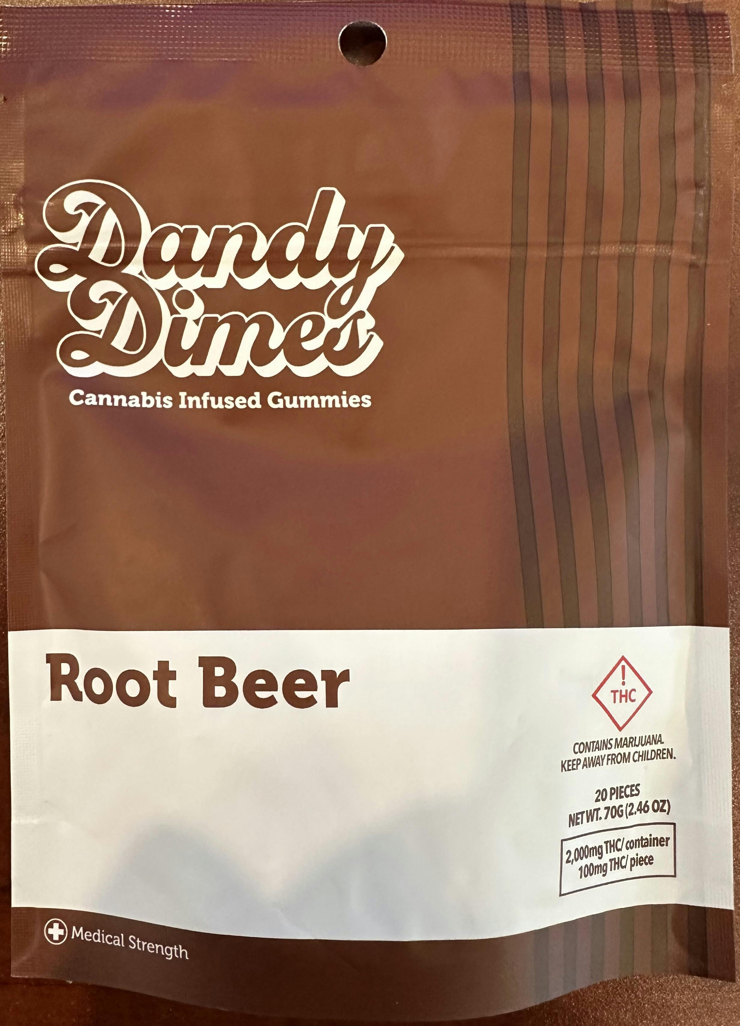 MED - Dandy Dimes Gummies - Root Beer (2000mg)