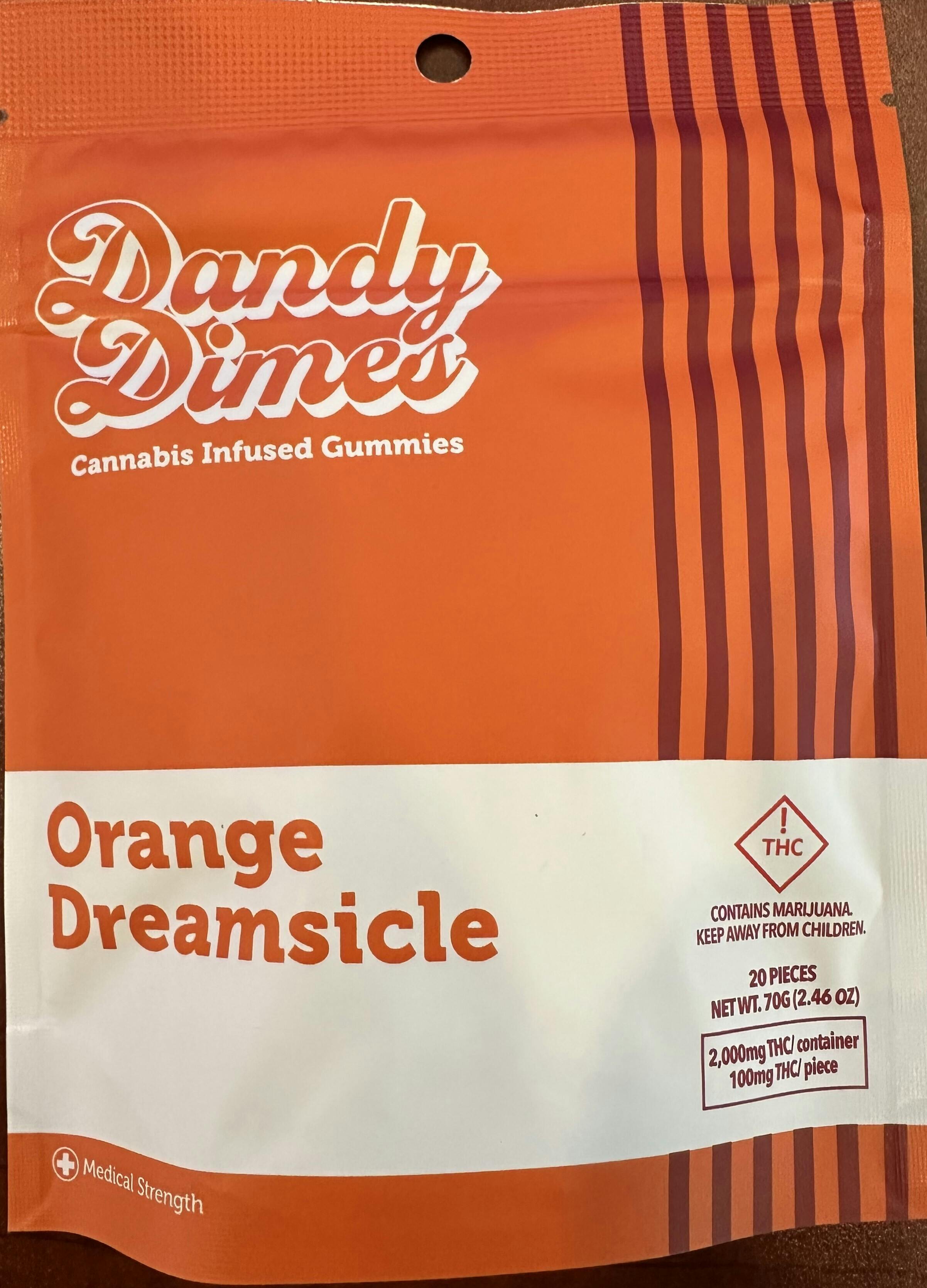MED - Dandy Dimes Gummies - Orange Dreamsicle (2000mg)