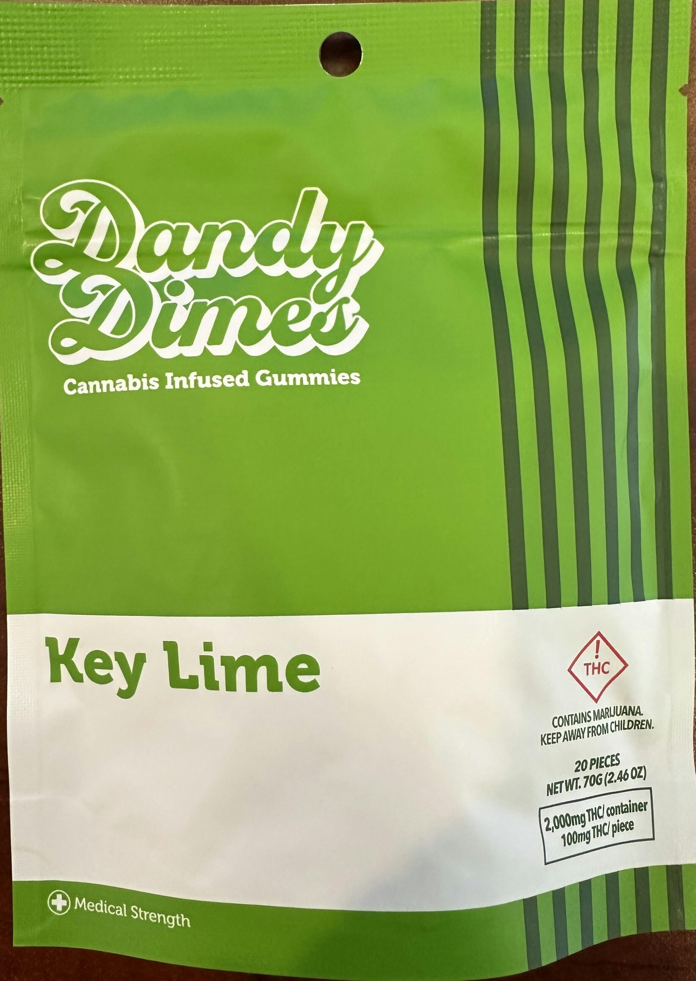 MED - Dandy Dimes Gummies - Key Lime (2000mg)