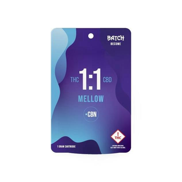 Mellow (I) - (1:1 CBD:THC+CBN) 1g Cartridge - Become