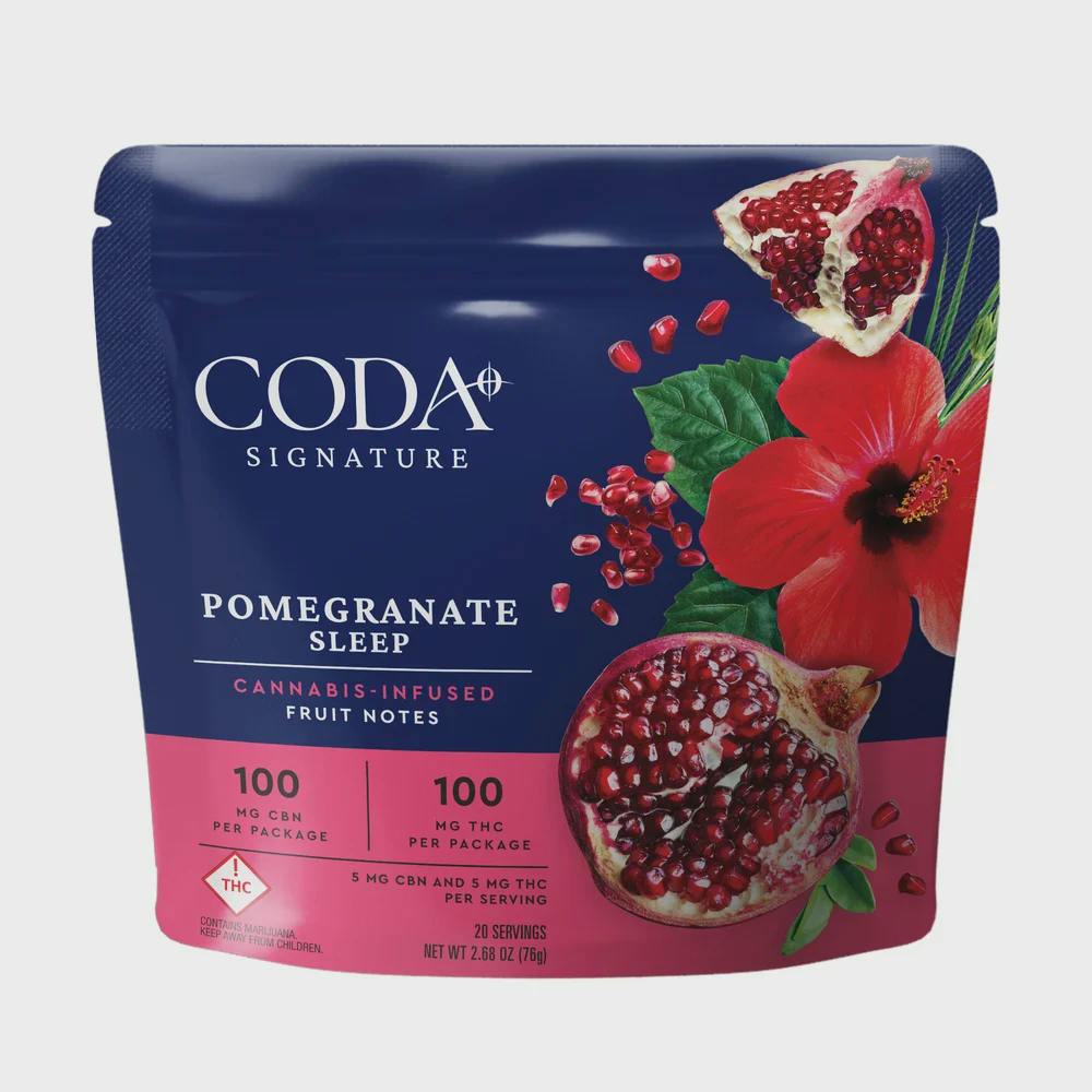Pomegranate Sleep - (1:1 THC:CBN) 100mg Fruit Notes - Coda