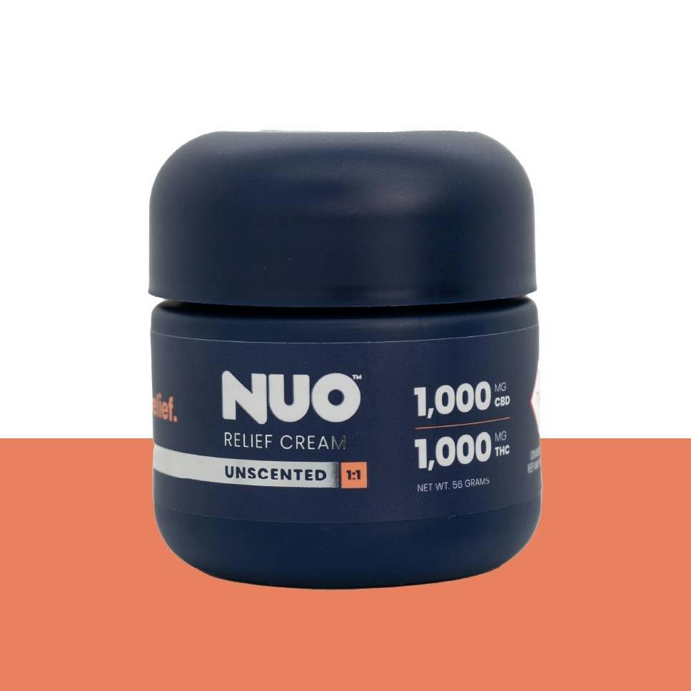 Unscented - (1:1 THC:CBD) - 1000mg Relief Cream - Nuo