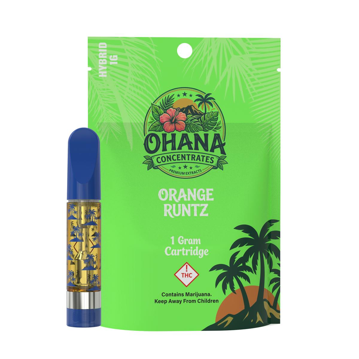 Orange Runtz (H) - 1g Cartridge - Ohana