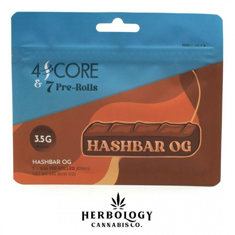 (AU) 4Score Hashbar OG 7 Pack .5g Pre Rolls 2/35
