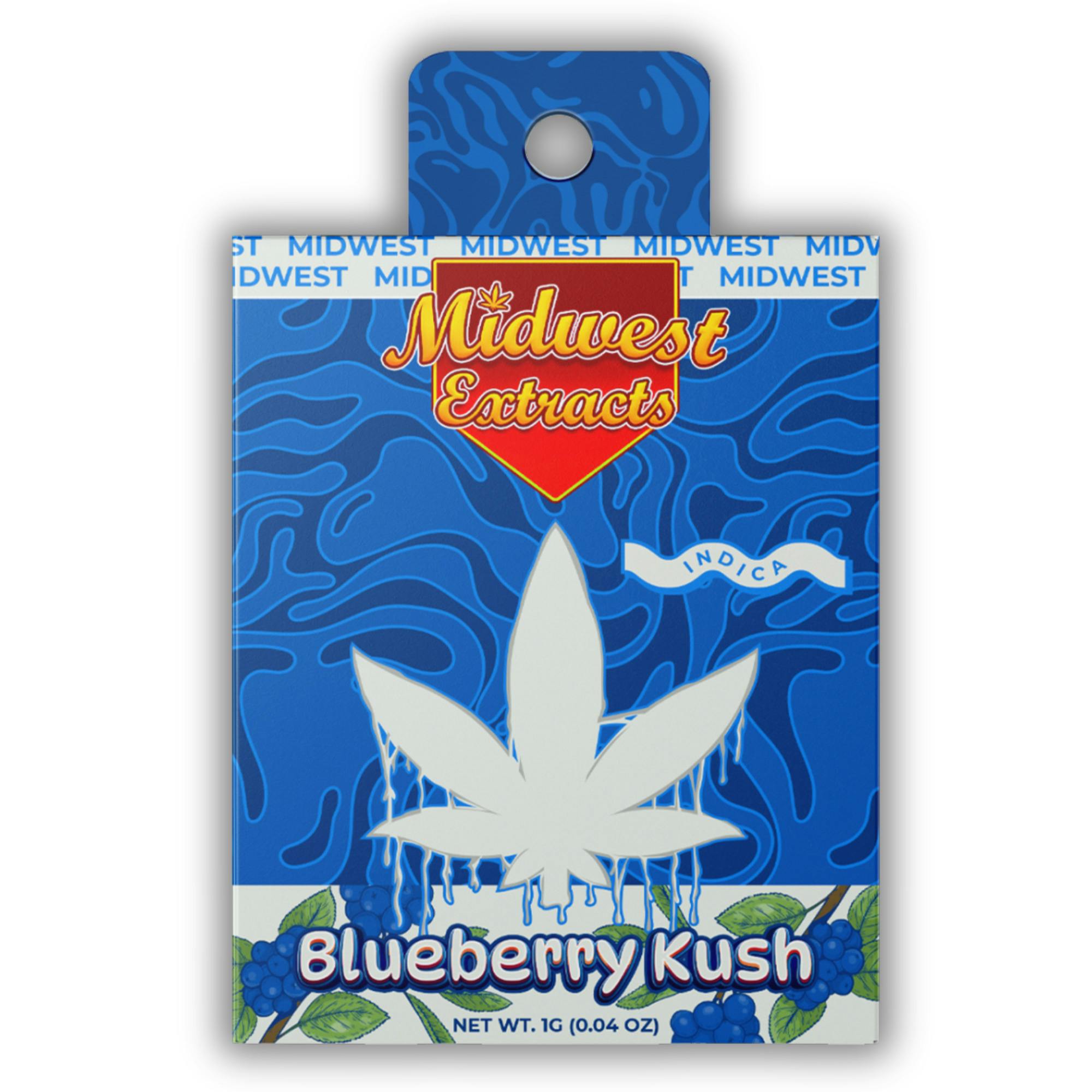 Midwest Extracts | Distillate 510 Cart | Blueberry Kush | 1g