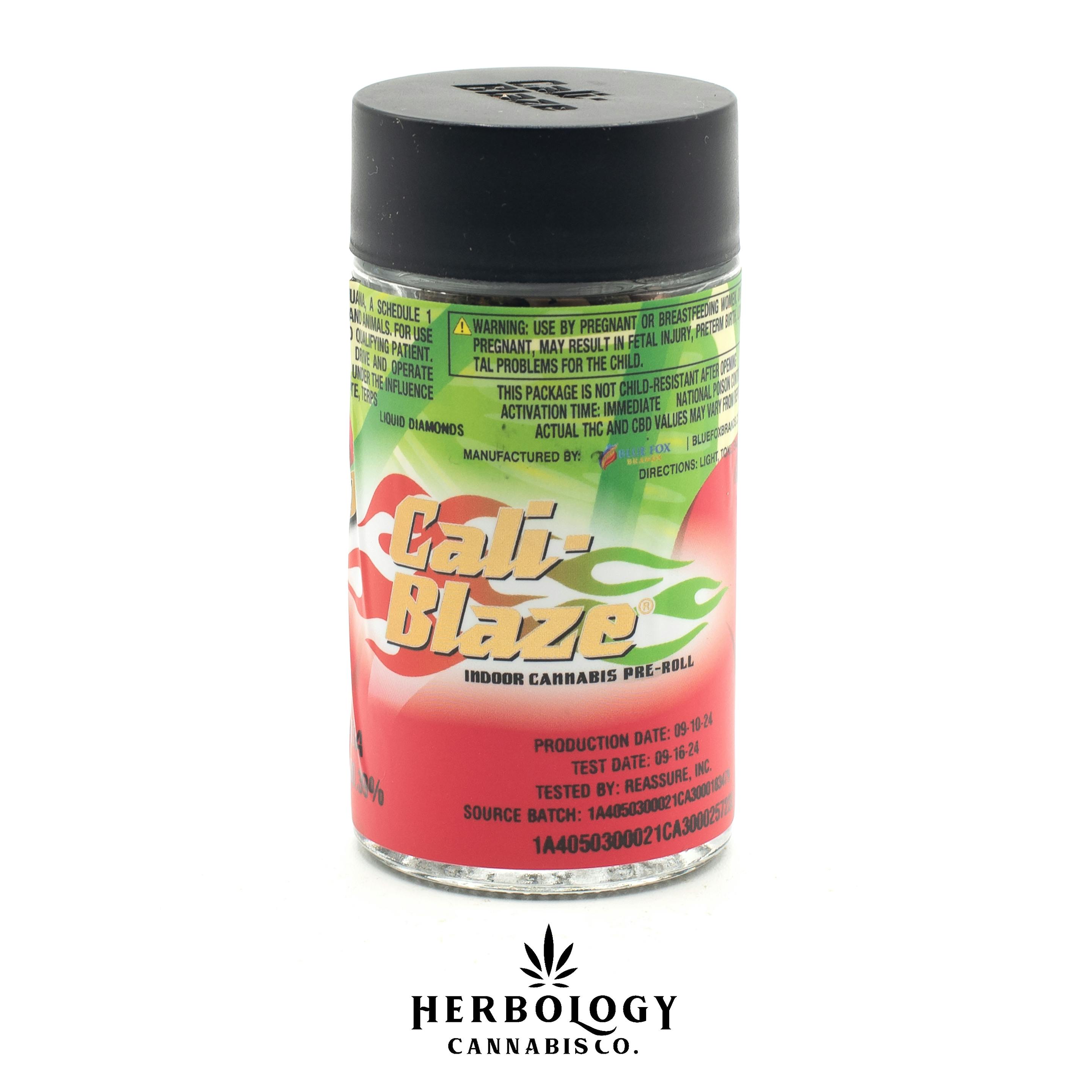 Cali-Blaze | Infused Pre-Roll 5 Pack | Cherry Lime | 3.5g
