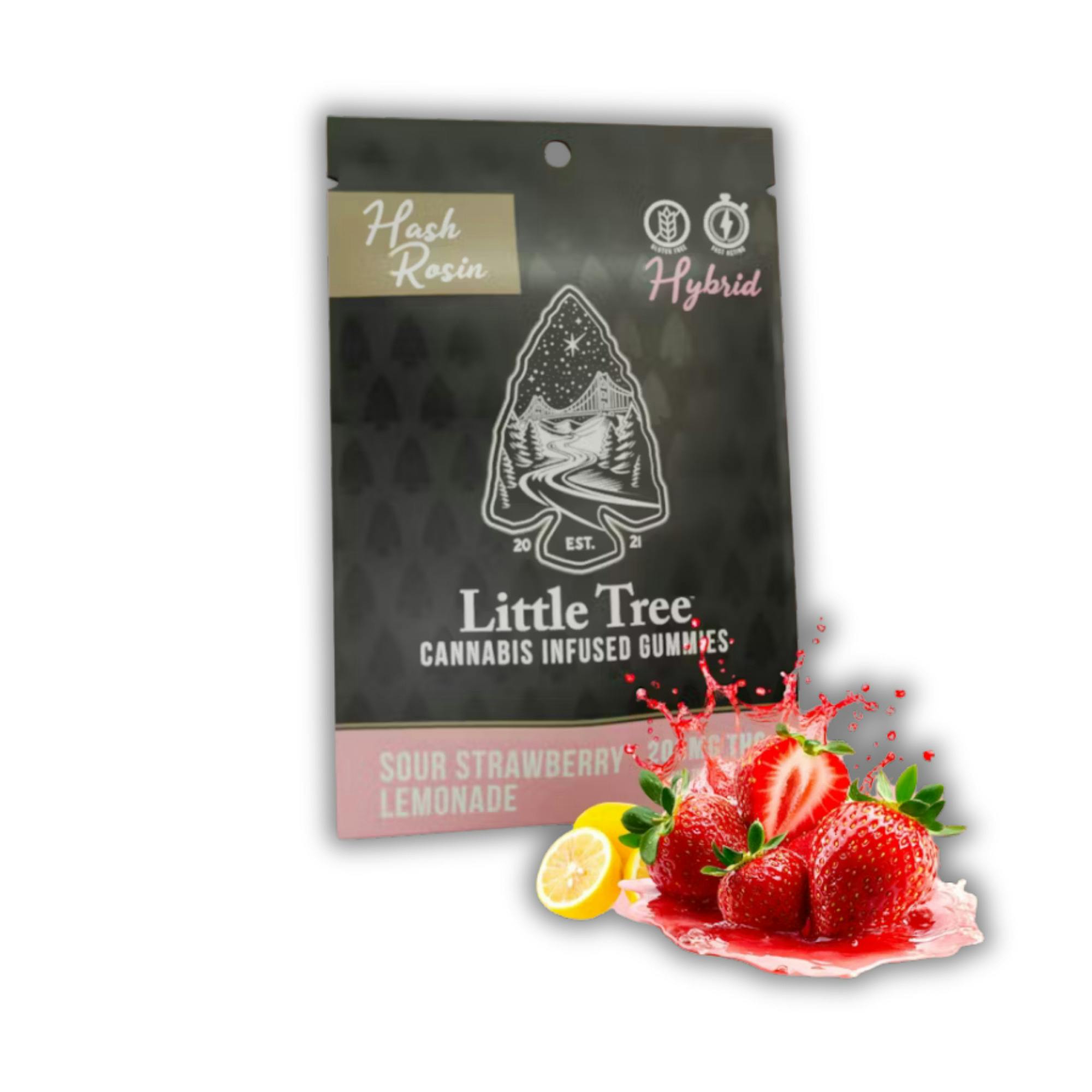 Little Tree | Hash Rosin Gummy | Sour Strawberry Lemonade | 200mg cannabis product
