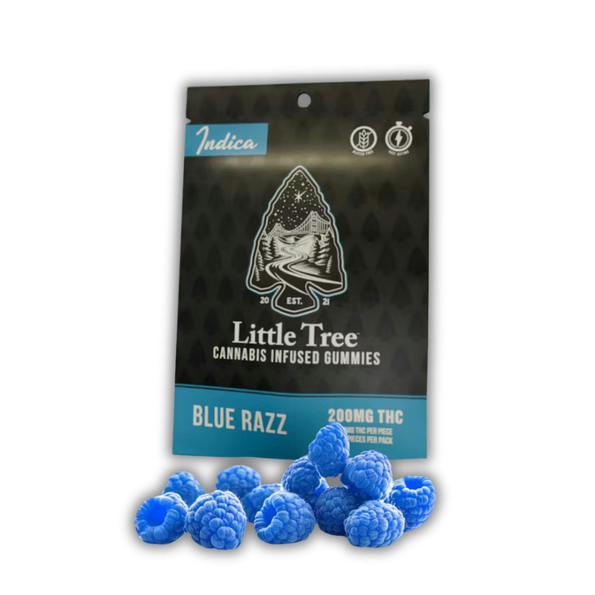 Little Tree | Gummy | Blue Razz | 200mg cannabis product